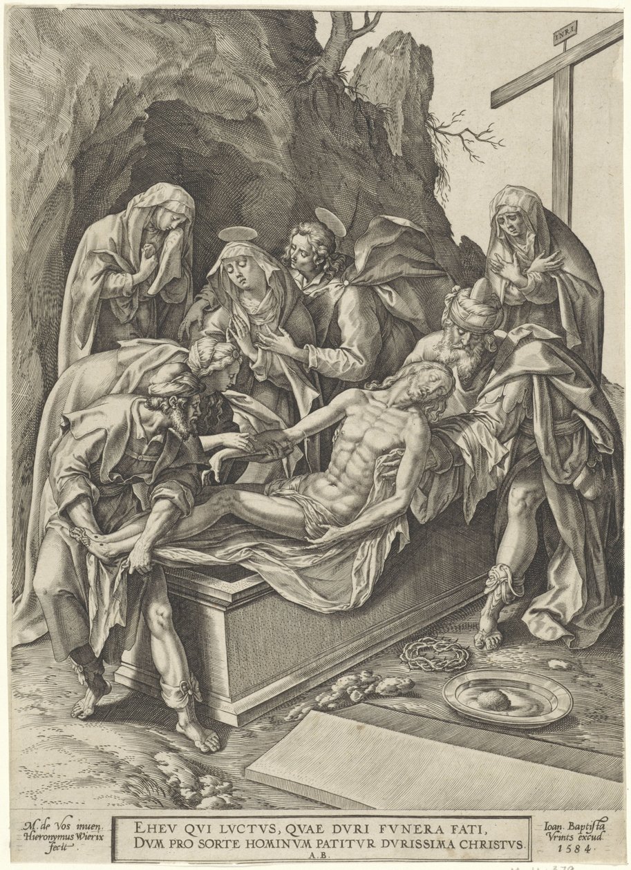 Entombamento de Cristo de Hieronymus Wierix
