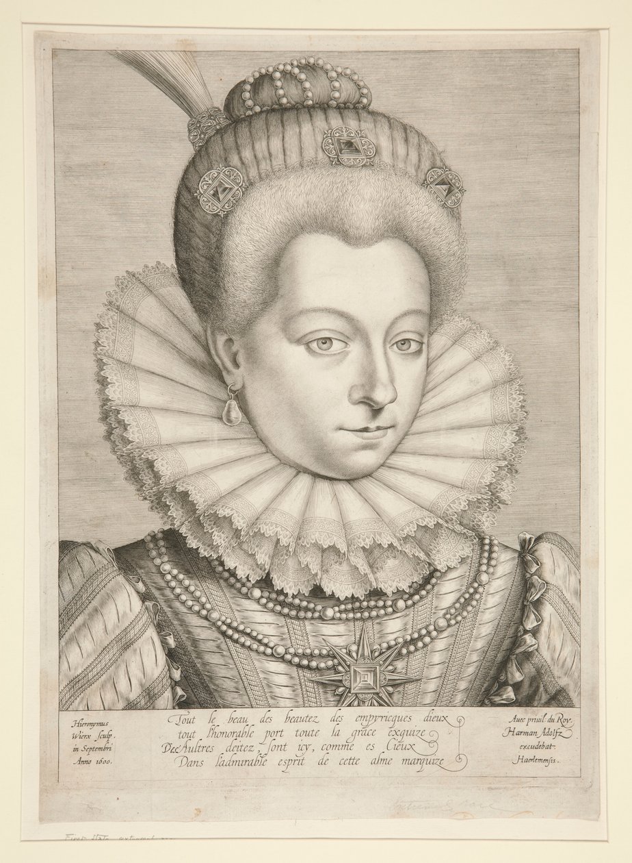 Retrato de Catherine Henriette de Balzac D de Hieronymus Wierix
