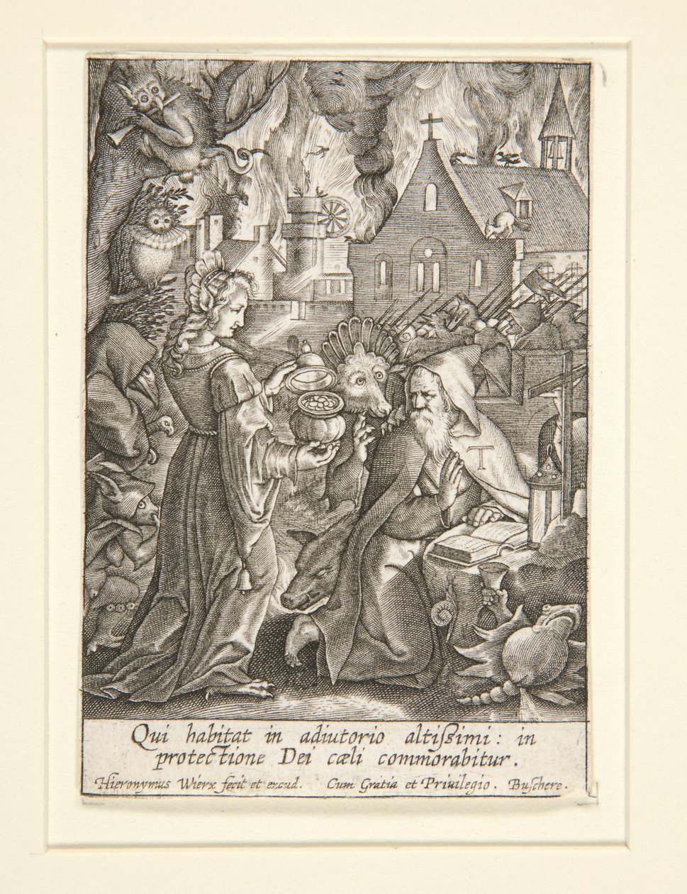 A tentação de Santo António de Hieronymus Wierix