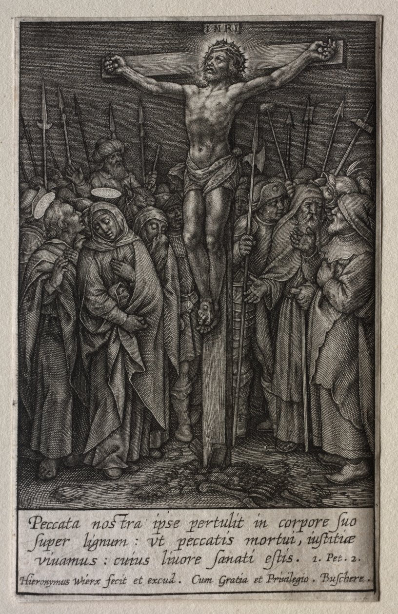 A Paixão: Cristo Crucificado de Hieronymus Wierix