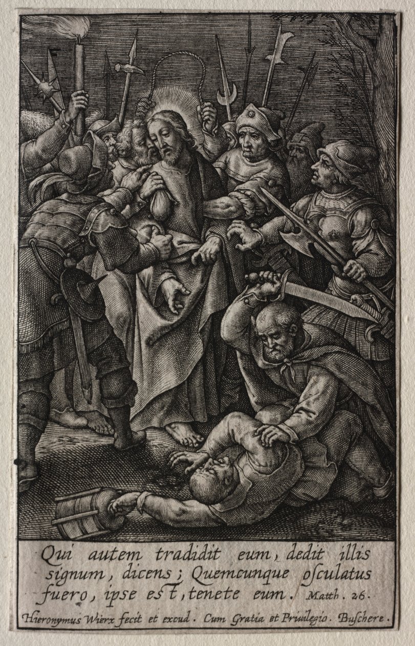 A Paixão: A Traição de Cristo de Hieronymus Wierix