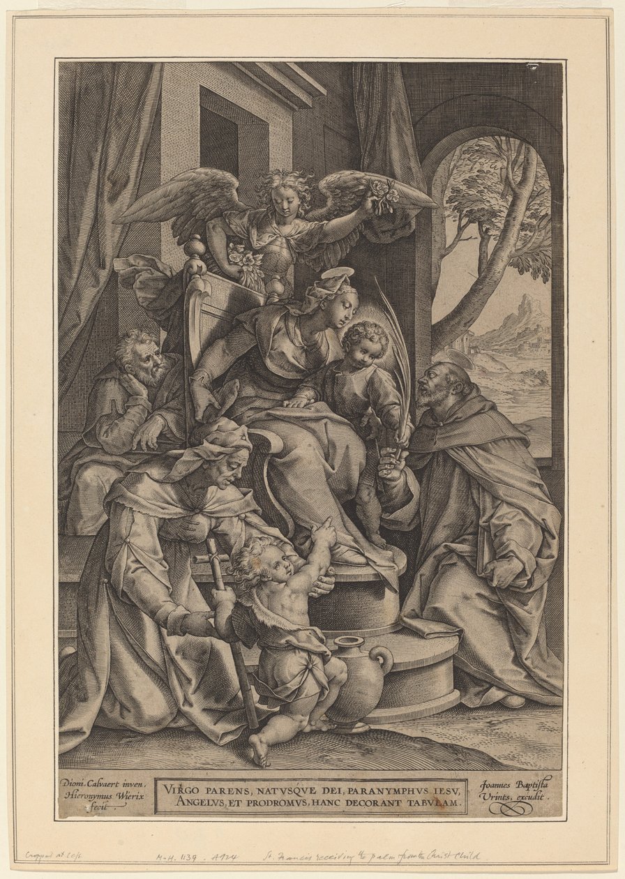 O Santo parentesco de Hieronymus Wierix after Denys Calvaert