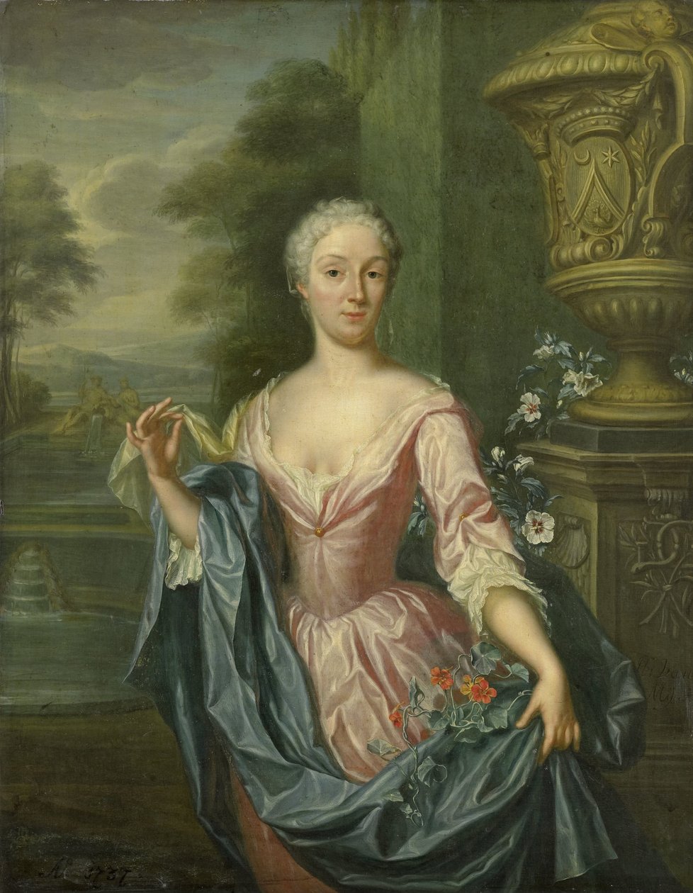 Retrato de Claudine van Royen (nascido em 1712), esposa de Pieter Teding van Berkhout de Hieronymus van der Mij