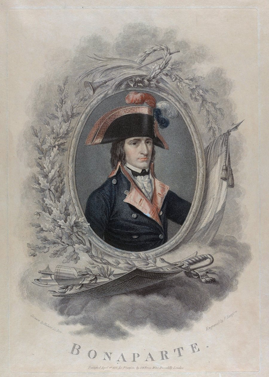 Napoleão I Bonaparte - Ledru, Hilaire (1769-1840) - 1801 - Água-forte, aquarela - 40x51,2 - Coleção Particular de Hilaire Ledru