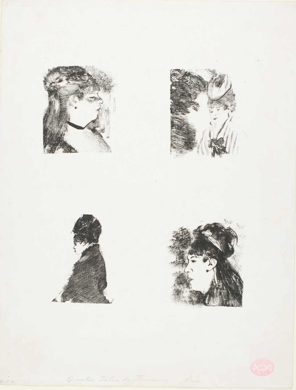 Quatro cabeças de mulheres de Hilaire Germain Edgar Degas