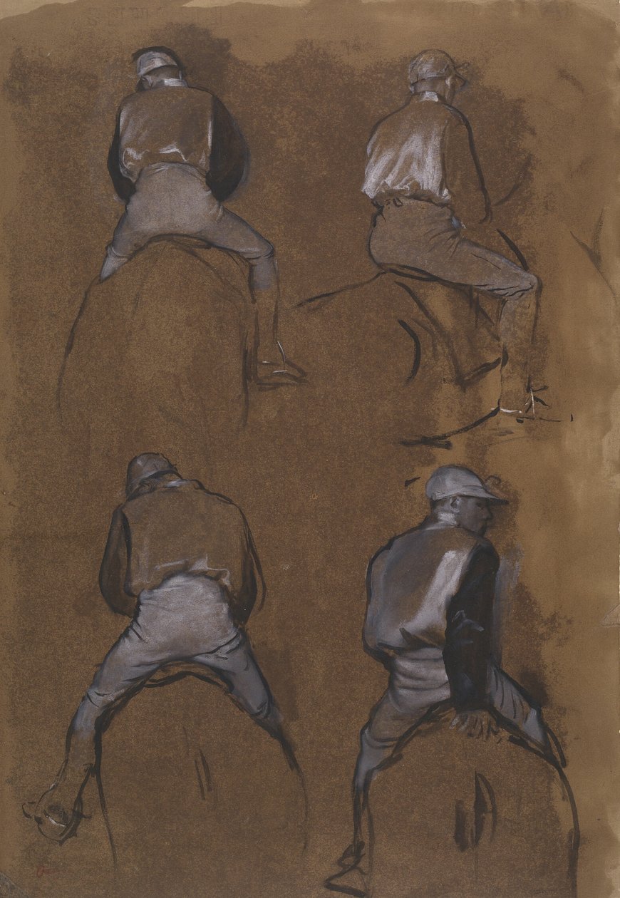 Quatro estudos de um jóquei de Hilaire Germain Edgar Degas
