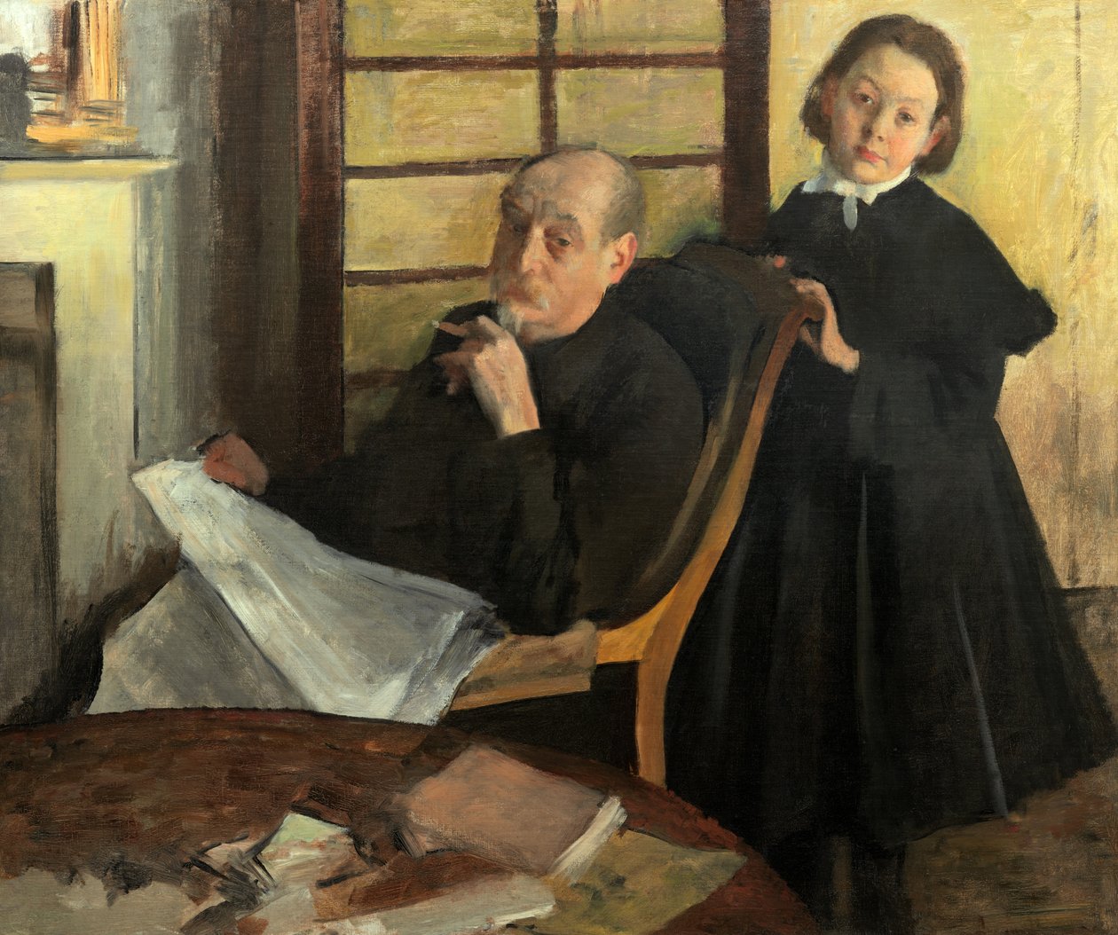 Henri Degas e a sua sobrinha Lucie Degas (O tio e a prima do artista) de Hilaire Germain Edgar Degas