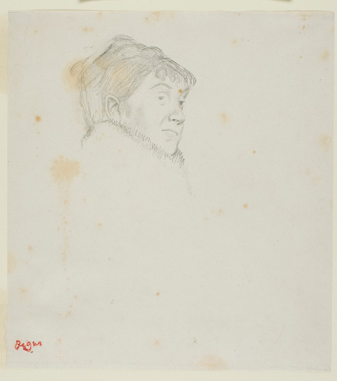 Retrato de Madame Dietz-Monnin (anteriormente Cabeça de Mulher) de Hilaire Germain Edgar Degas
