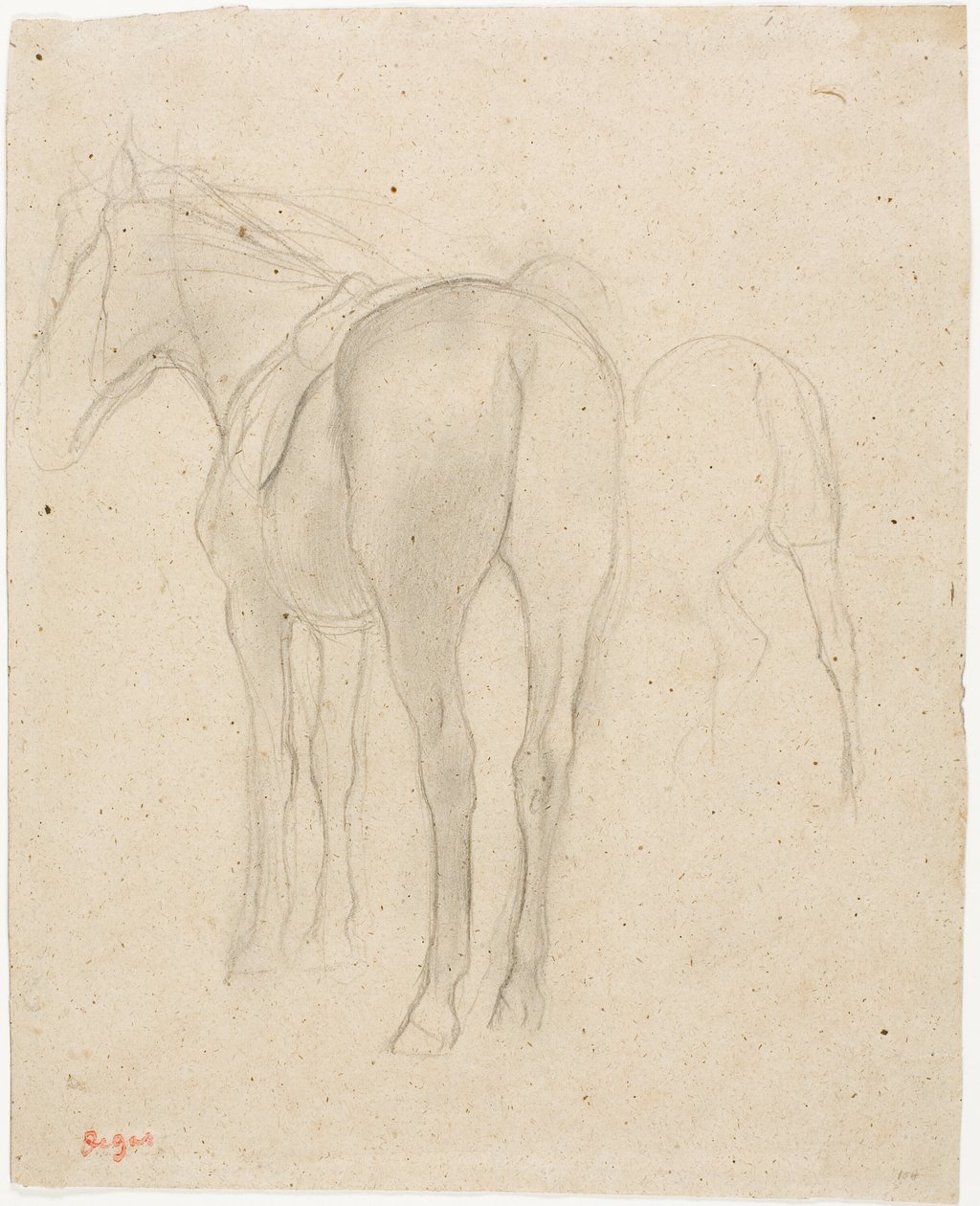 Estudos de um cavalo de Hilaire Germain Edgar Degas