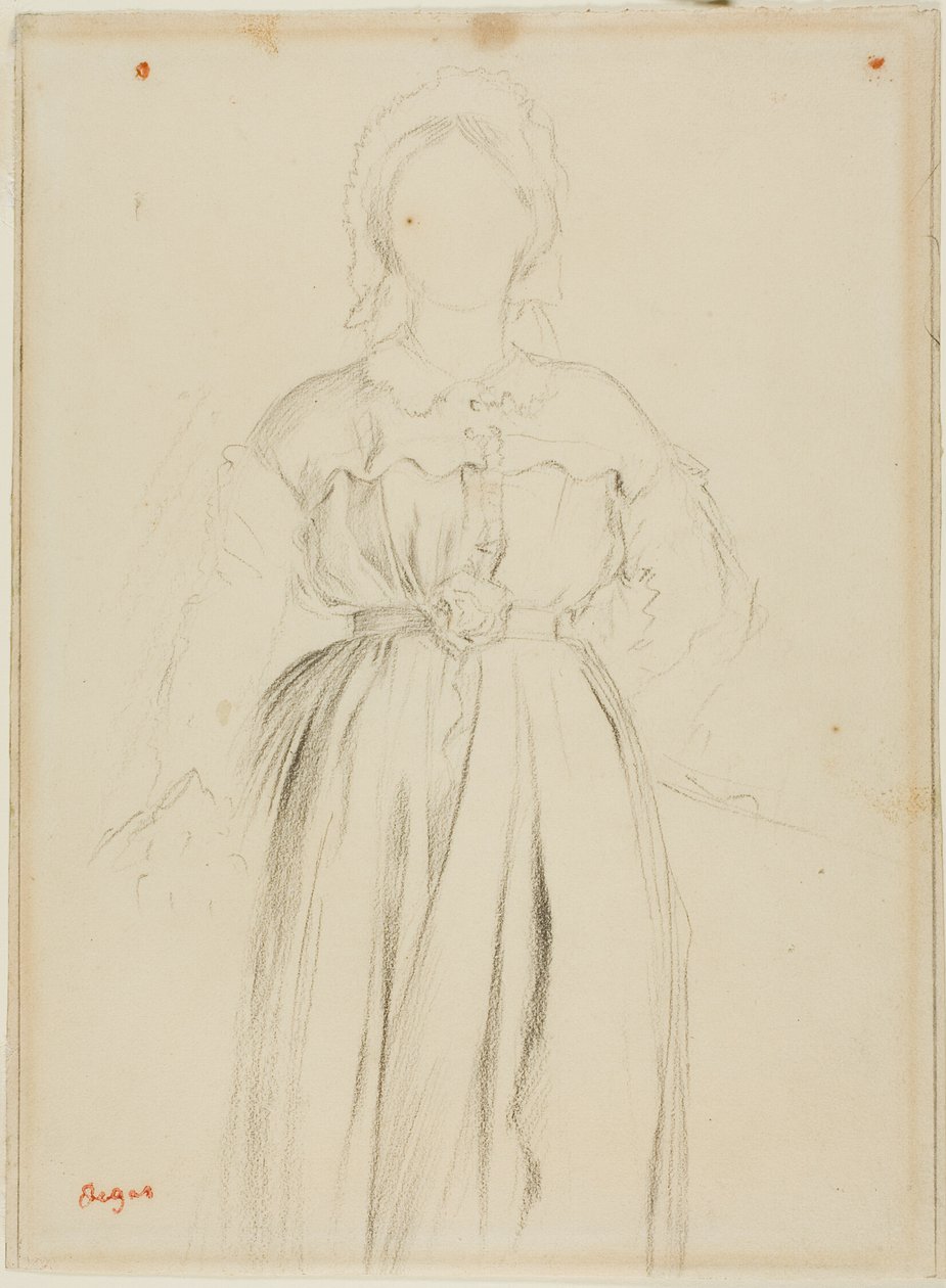 Estudo para um retrato de Marguérite de Gas de Hilaire Germain Edgar Degas