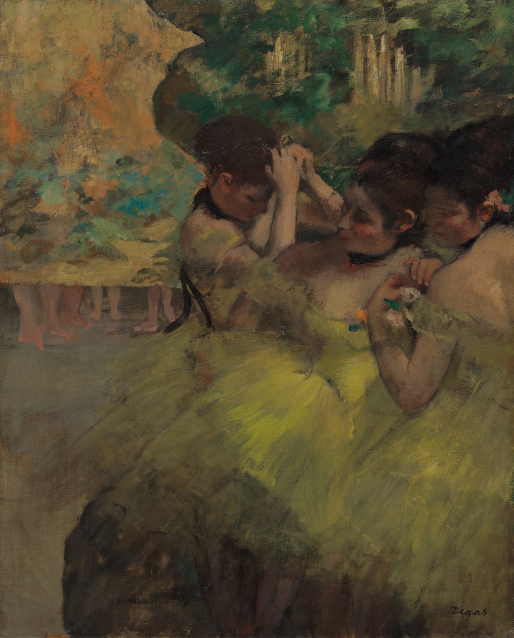 Dançarinos amarelos (Nas asas) de Hilaire Germain Edgar Degas