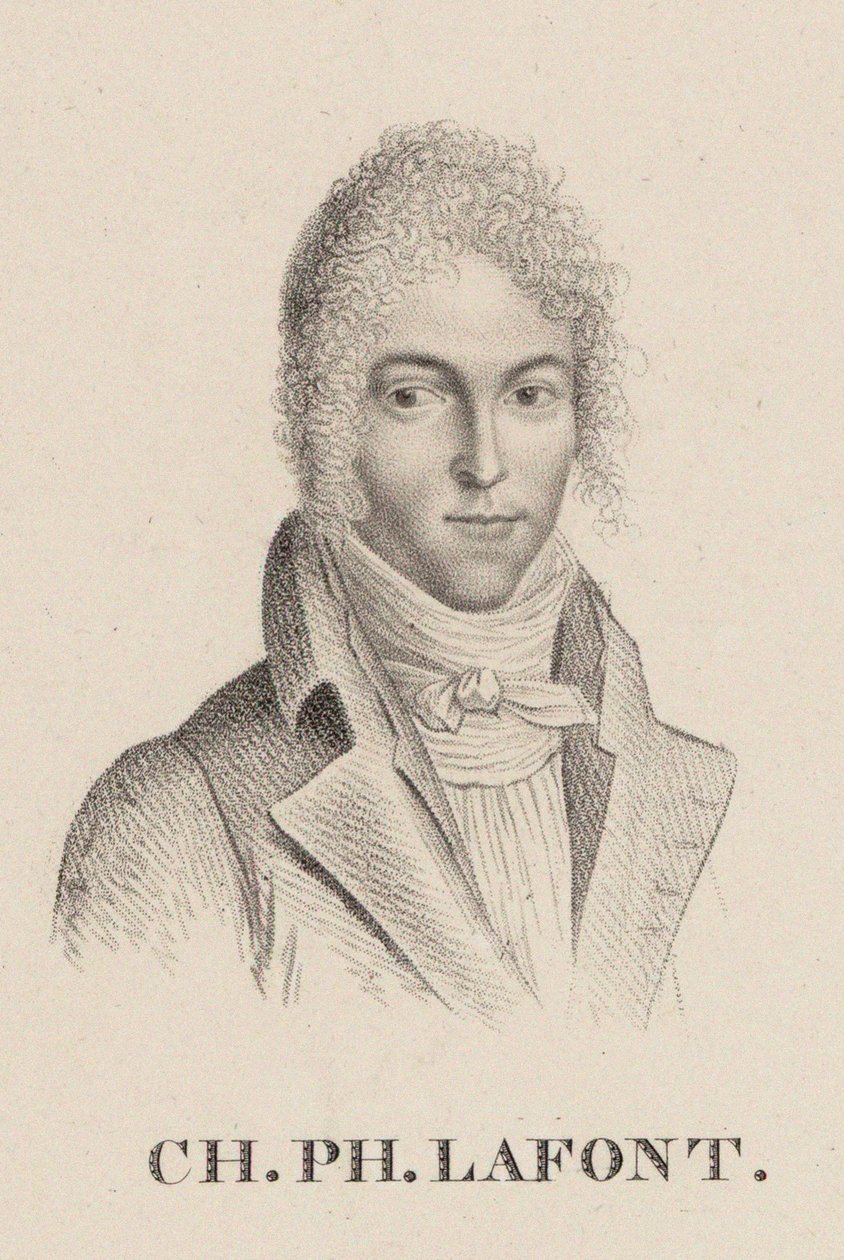 Retrato do violinista e compositor Charles Philippe Lafont 1781-1839. de Hilaire Ledru