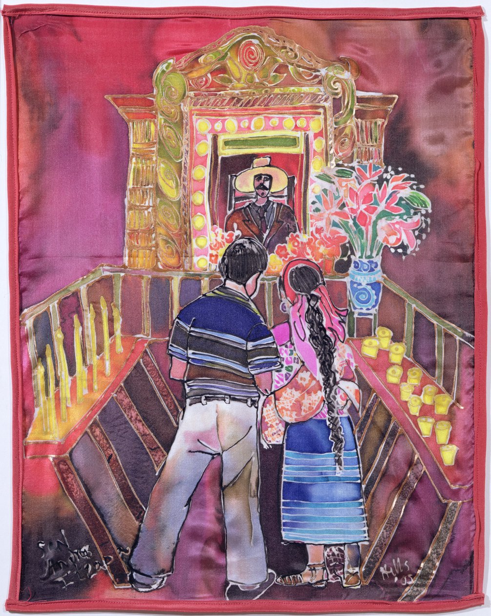 Casal maia, 2005 (corantes de seda) de Hilary Simon