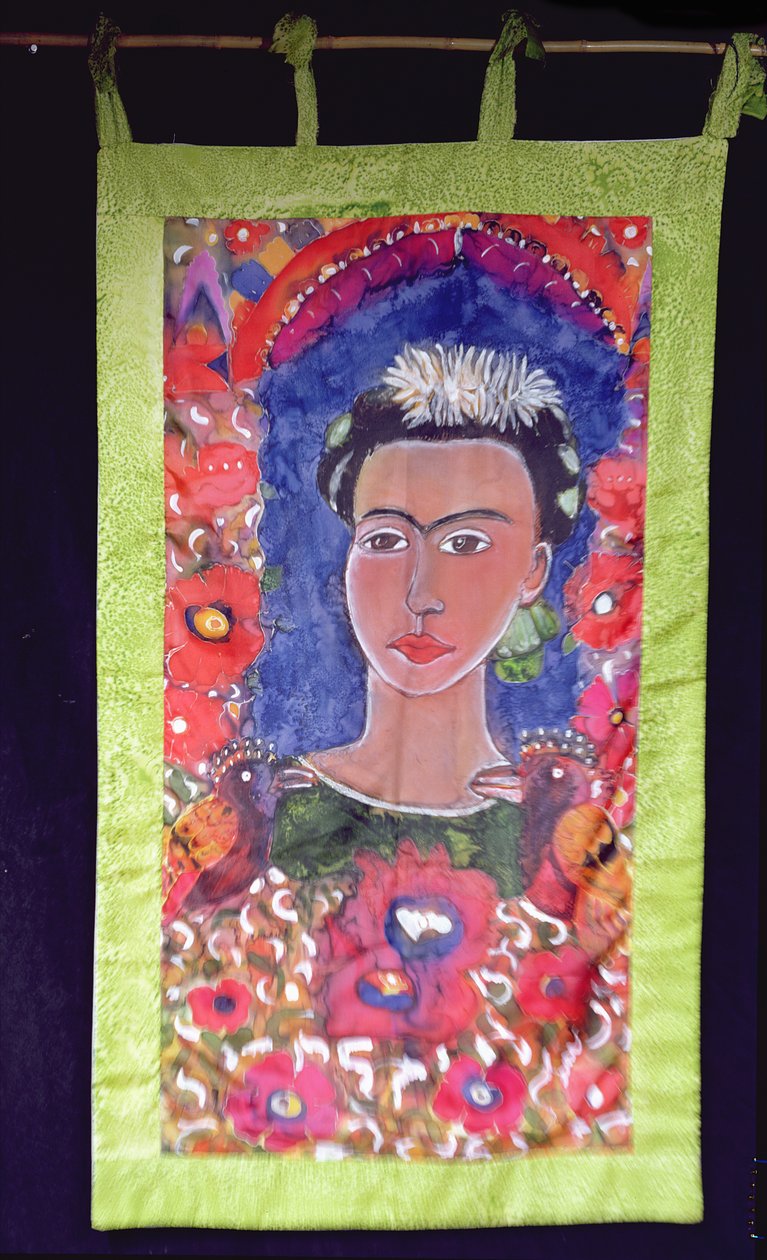 Respeito a Frida Kahlo (1910-54) 2005 (corantes em seda) de Hilary Simon