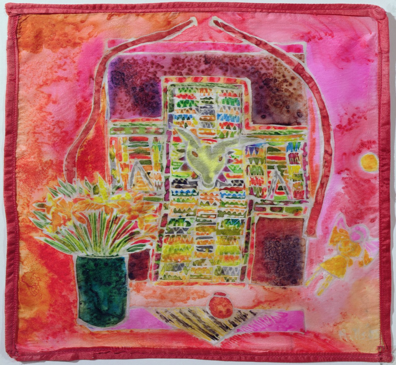 Santuário Guatemalteco, 2005 (corantes em seda) de Hilary Simon