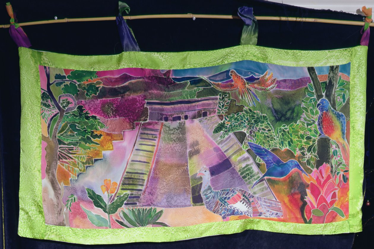 Templo Maia, 2005 (tinturas em seda) de Hilary Simon