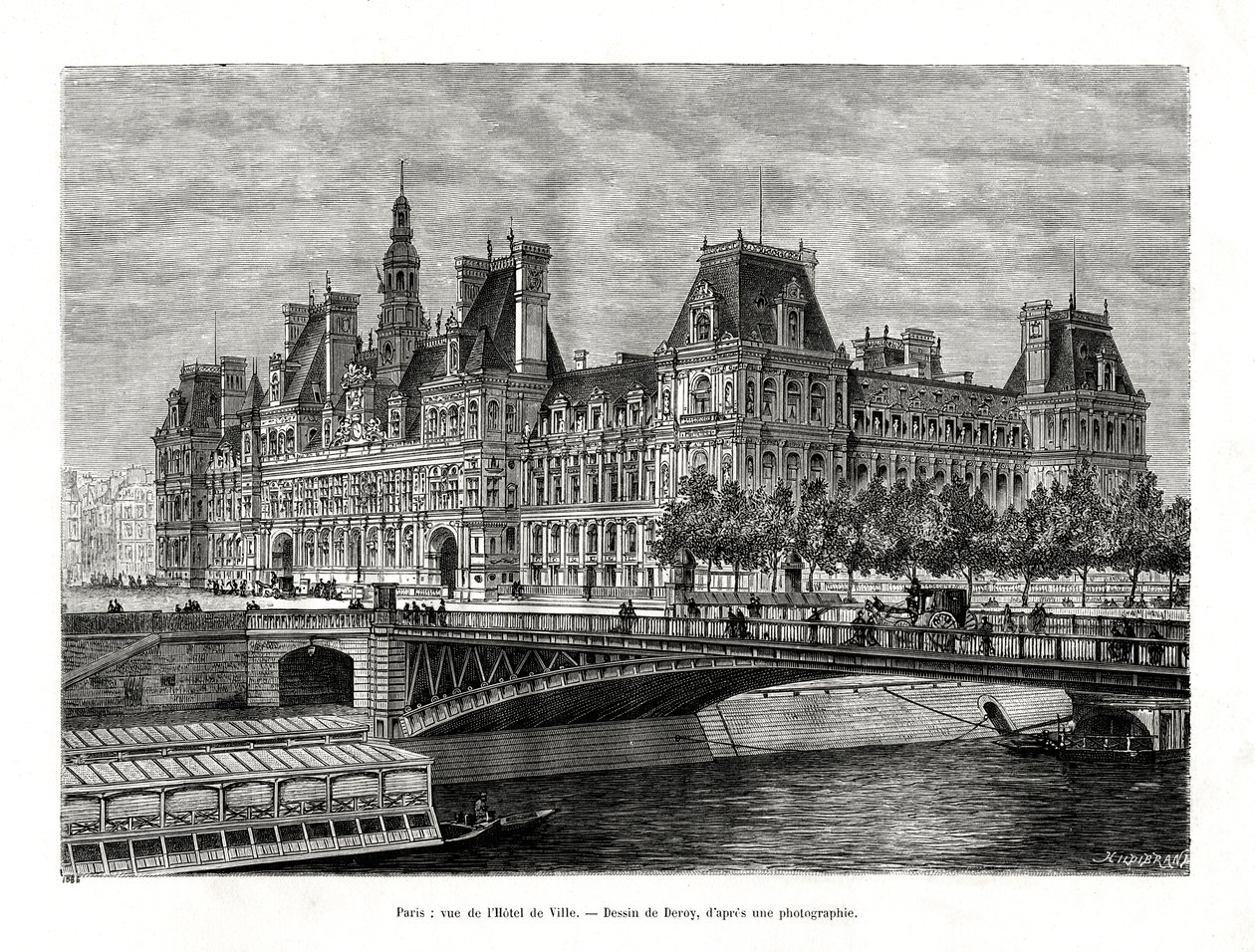 Hotel de Ville, Paris, França, 1886 de Hildibrand