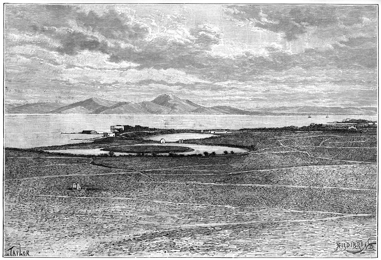 Portos antigos de Cartago, Tunísia, c1890 de Hildibrand