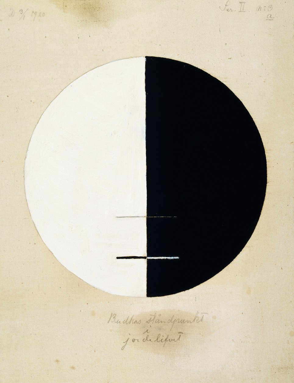 O Ponto de Vista de Buda na Vida Terrena, nº 3a, 1920. de Hilma af Klint