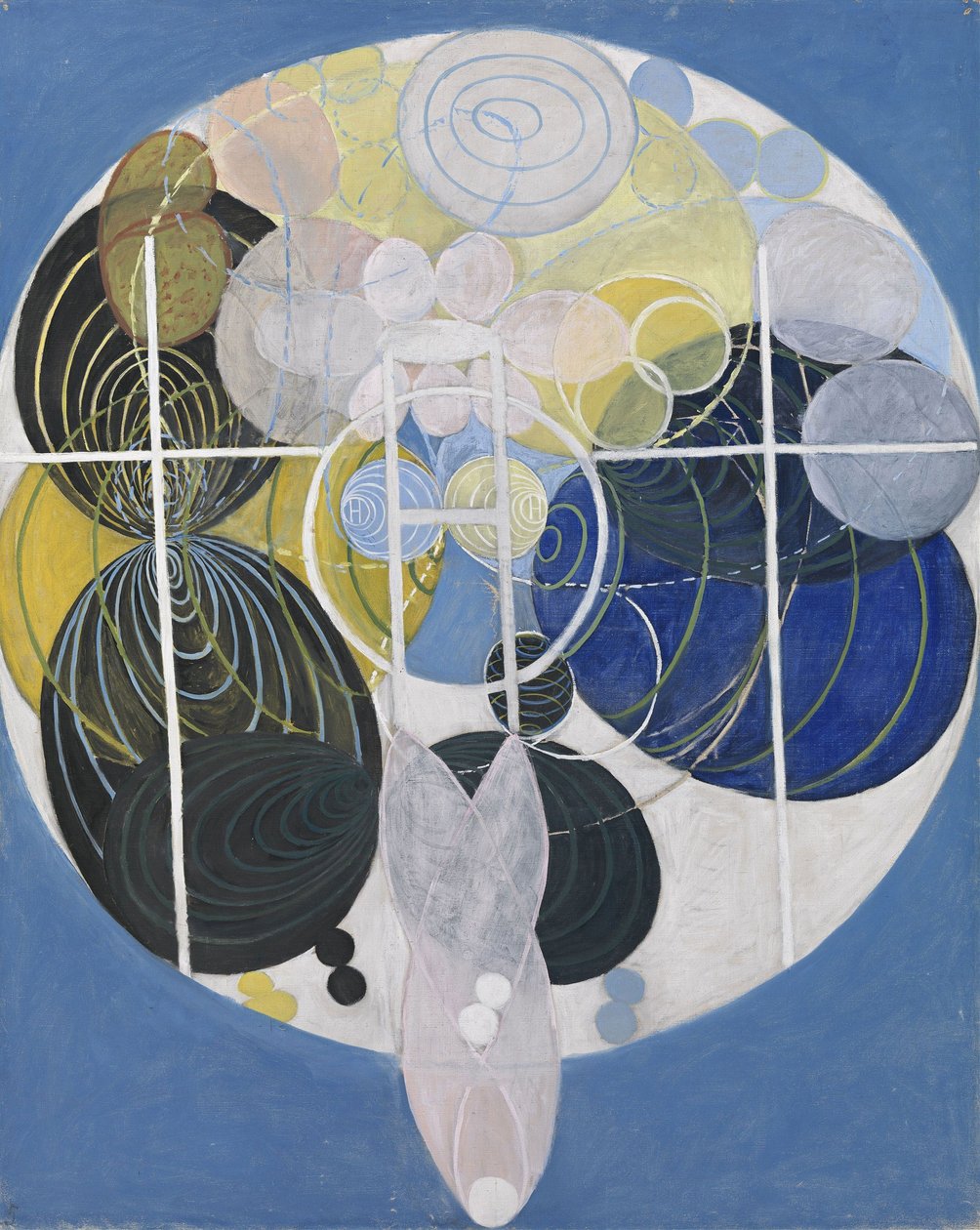 As pinturas de grandes figuras, nº 5, grupo III, a chave para todas as obras até hoje, a série WURose, 1907 de Hilma af Klint