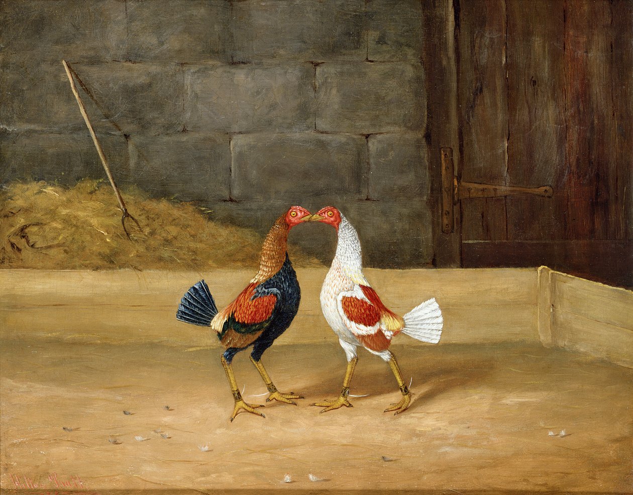 Set To (óleo sobre tela) (par a 101163) de Hilton L. Jnr. Pratt