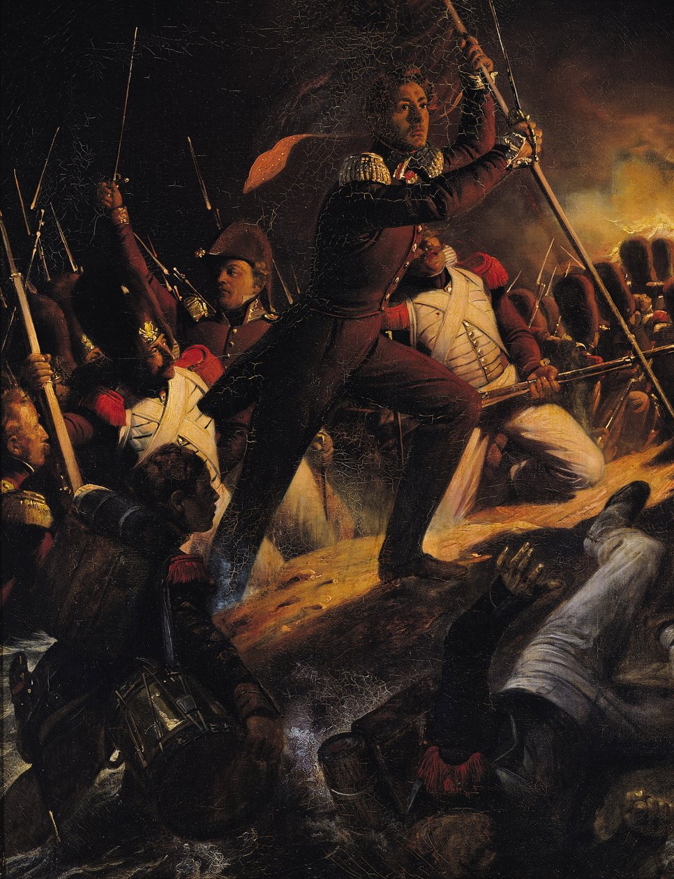 Charles-Amédée-Albert de Sabóia, Príncipe de Carignan (1798-1849) Liderando o Assalto ao Cerco do Trocadero, 31 de agosto de 1823, 1828 de Hippolyte Delaroche