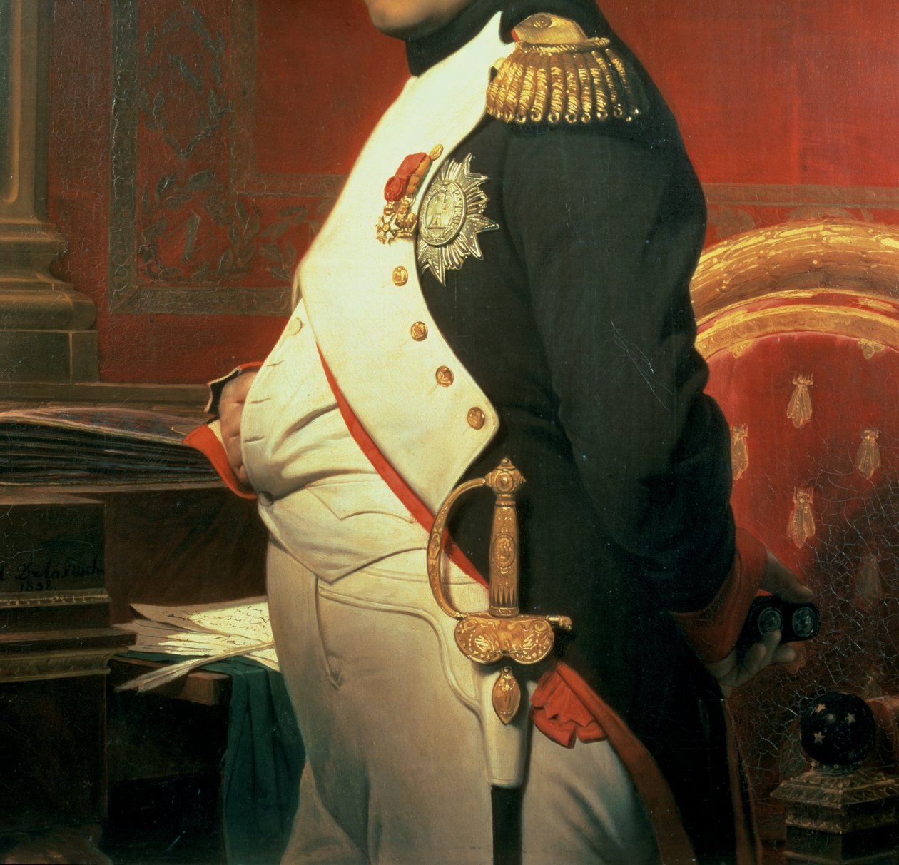 Napoleão 1769-1821 em seu óleo de estudo sobre tela detalhe de 35473 de Hippolyte Delaroche