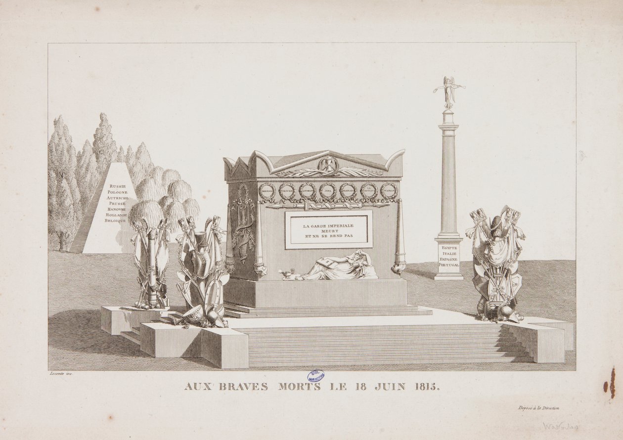 Os valentes mortos do 18 de junho de 1815, 1815 de Hippolyte Lecomte