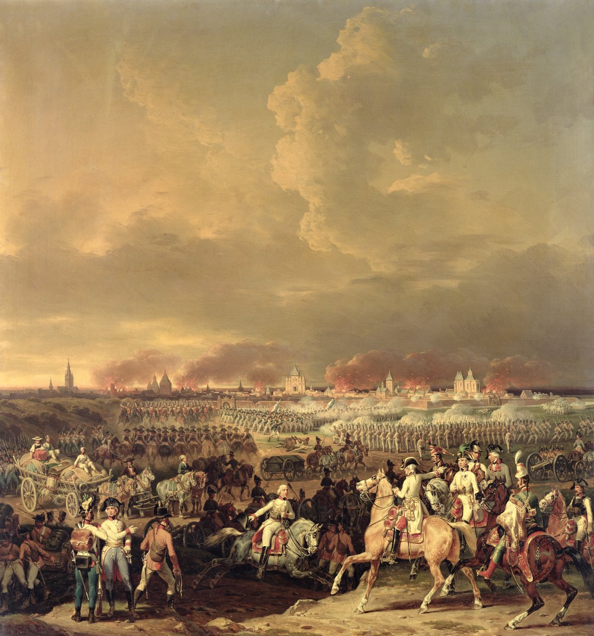O cerco de Lille por Albert de Saxe-Tachen, 8 de outubro de 1792, 1845 de Hippolyte Lecomte