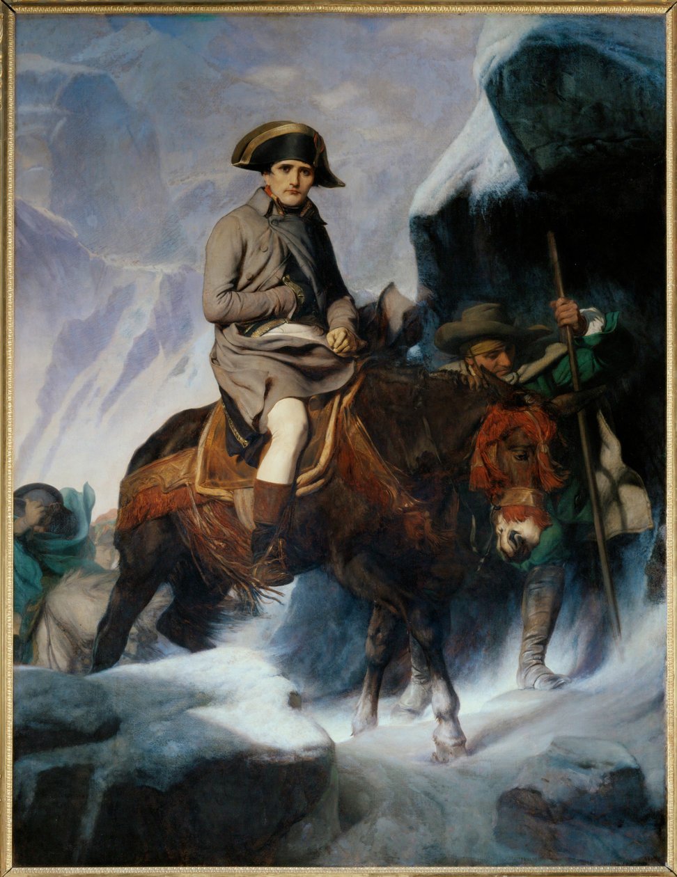 Bonaparte atravessando os Alpes - Bonaparte franchissant les Alpes ... de Hippolyte (1797 1856) Delaroche