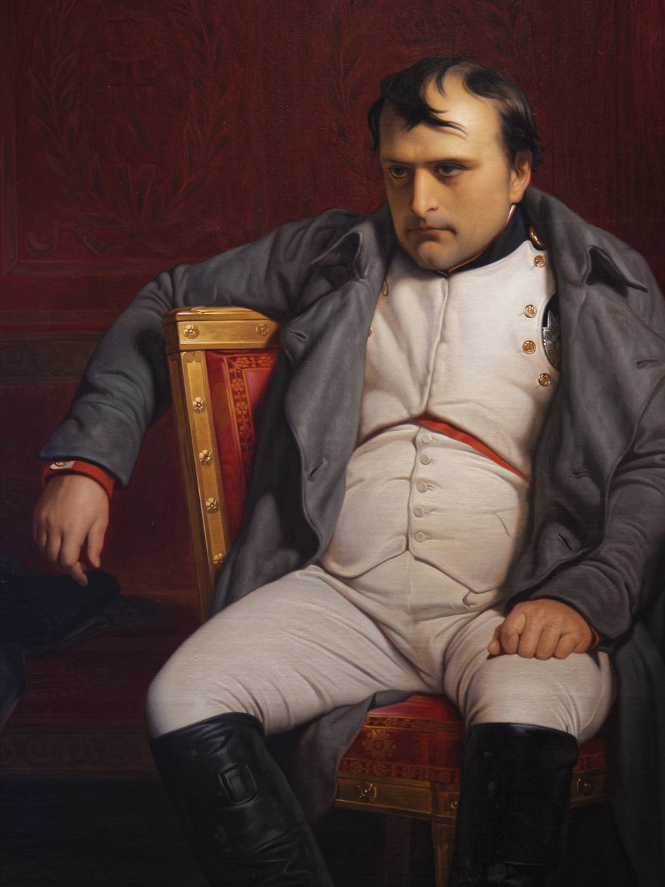 Napoleão I em Fontainebleau, 31 de Março de 1814, detalhe de Paul Delaroche