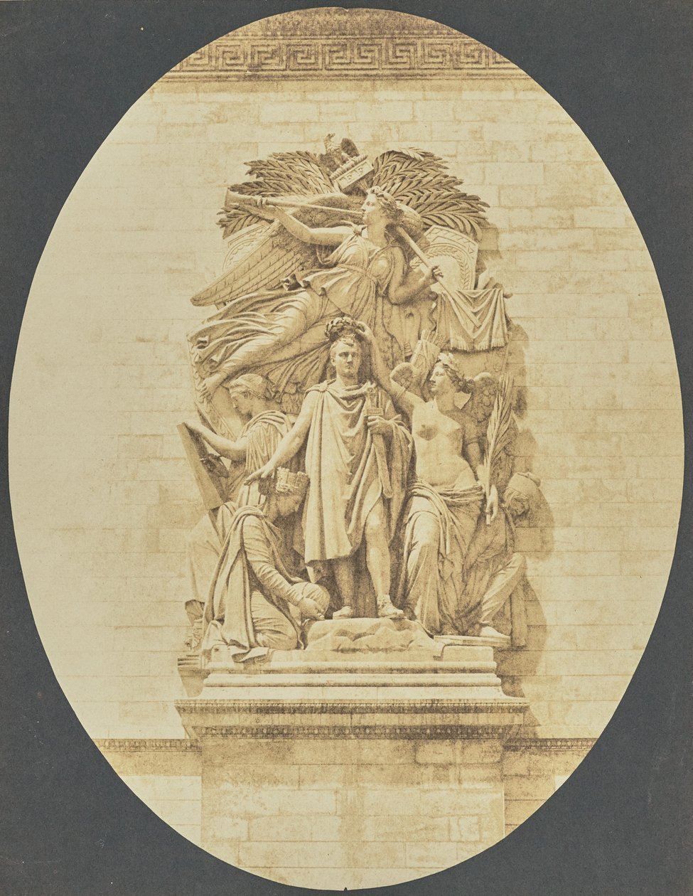 [Pormenor de "Le Triomphe de 1810", de Jean-Pierre Cortot, Arco do Triunfo]. de Hippolyte Bayard