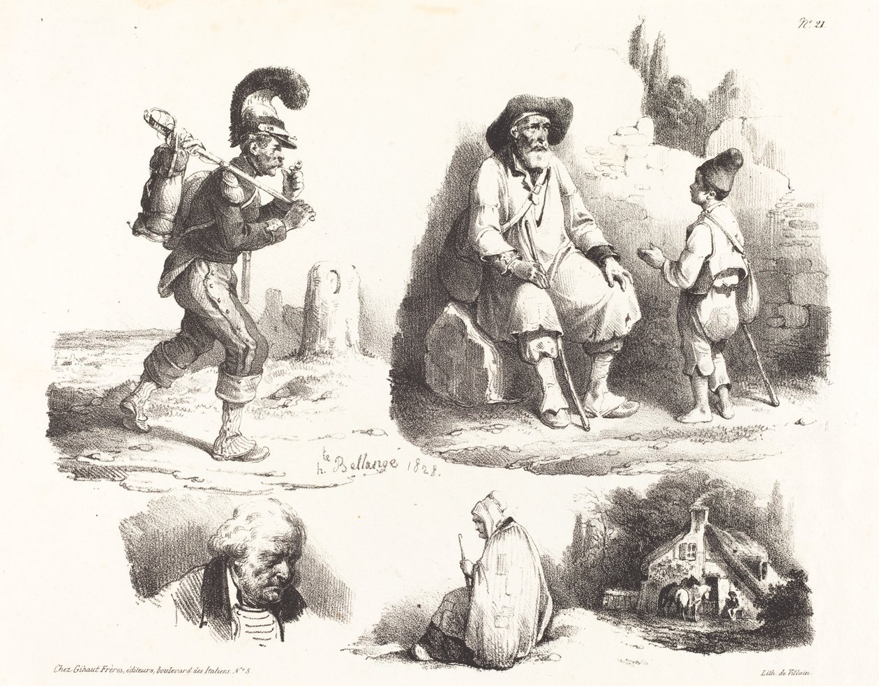 Cinco Vinhetas de Hippolyte Bellange