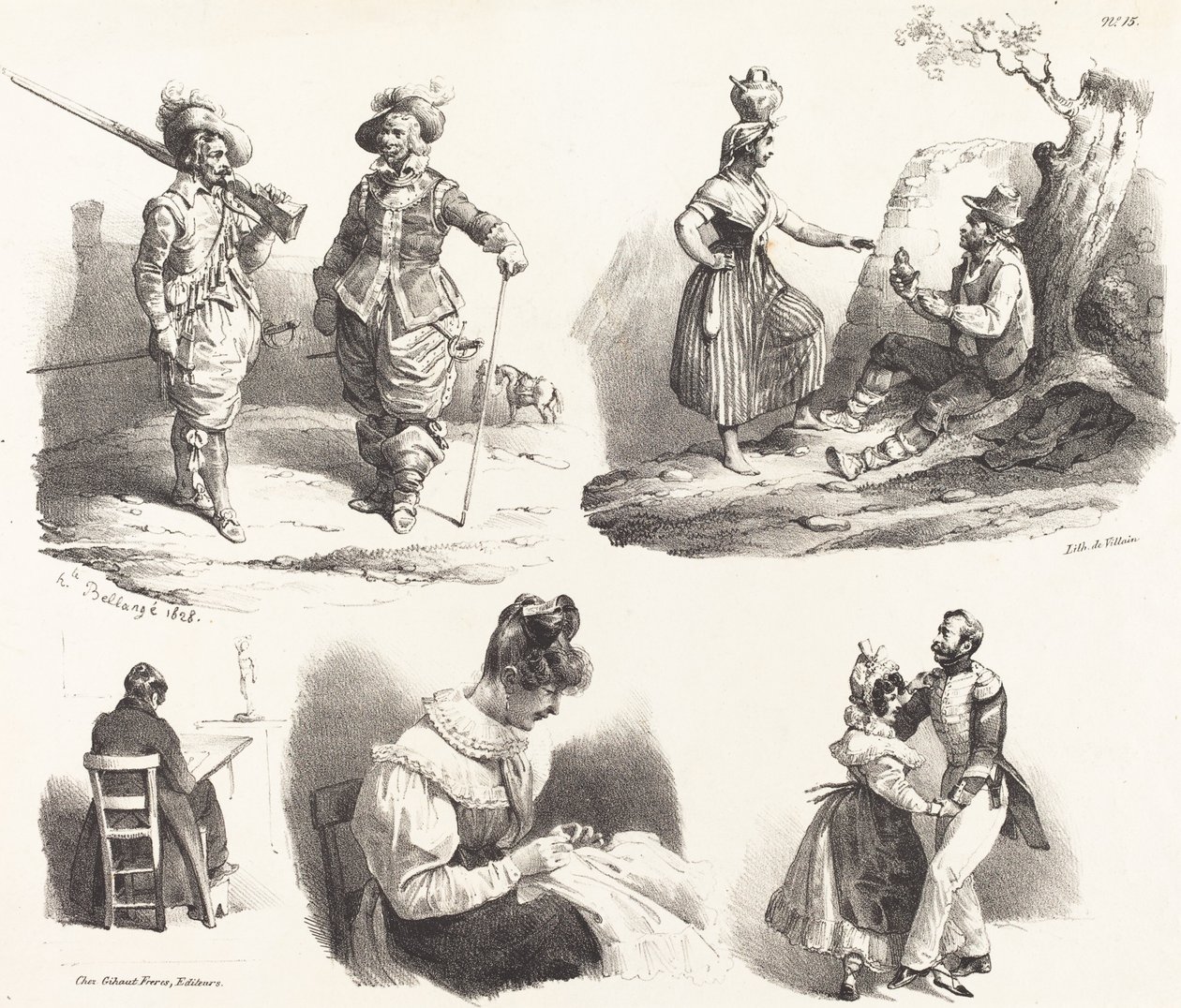 Cinco Vinhetas de Hippolyte Bellange