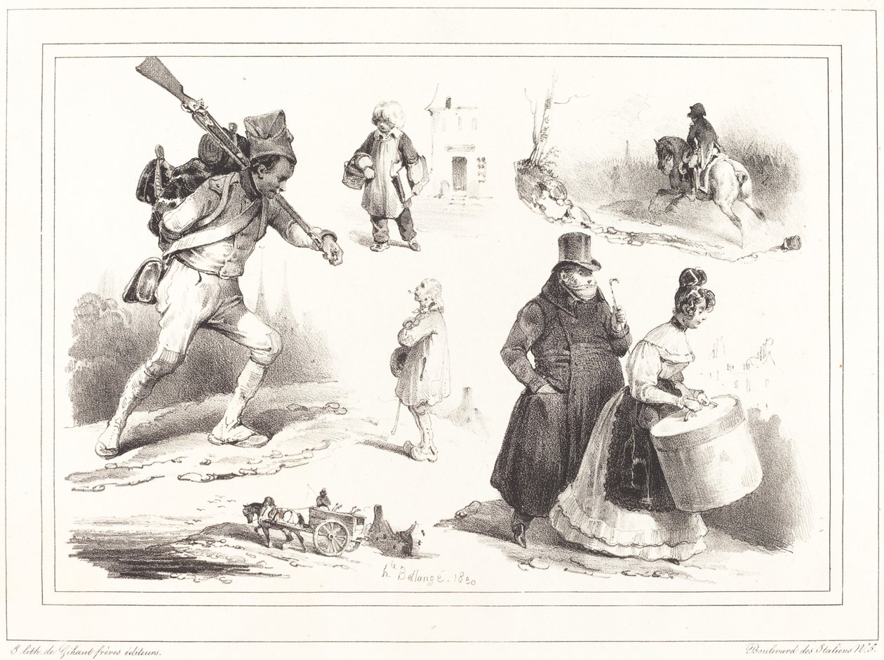 Vinhetas sociais de Hippolyte Bellange