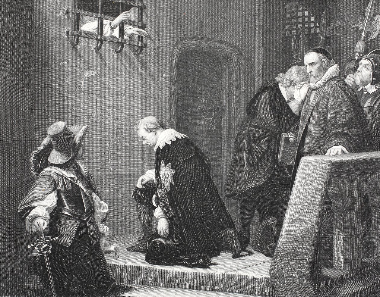 Lord Strafford a caminho da execução, gravado por AH Payne de Hippolyte Delaroche