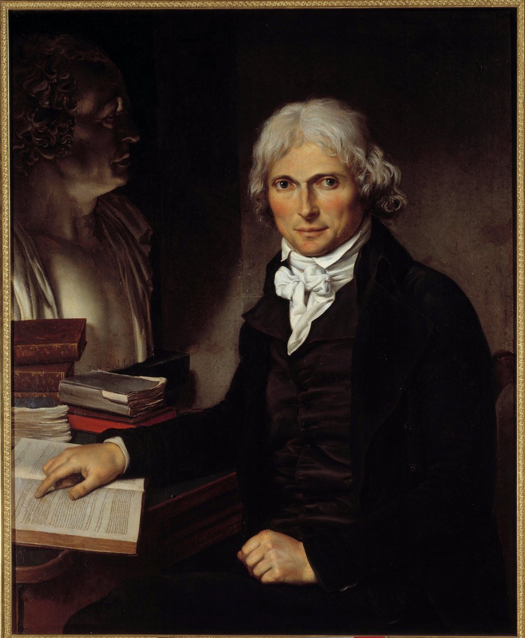 Retrato da Doutora Marie Francois Xavier Bichat (1771-1802). Pintura de Pierre-Maximilien Delafontaine (1774-1860) de Hippolyte Flandrin