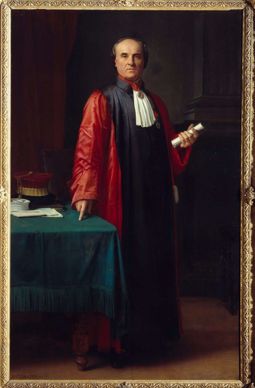 Retrato do Doutor Rostan (1790-1866) Pintura de Hippolyte Flandrin (1809-1864) Século XIX Aix en Provence, Musee Granet de Hippolyte Flandrin