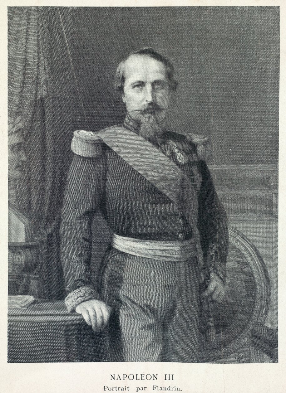 Retrato do Imperador Napoleão 3 de Hippolyte Flandrin