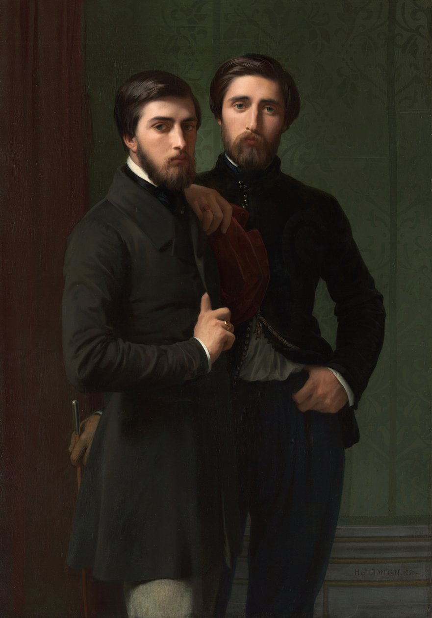 René-Charles Dassy e seu irmão Jean-Baptiste-Claude-Amédé Dassy, 1850 de Hippolyte Flandrin