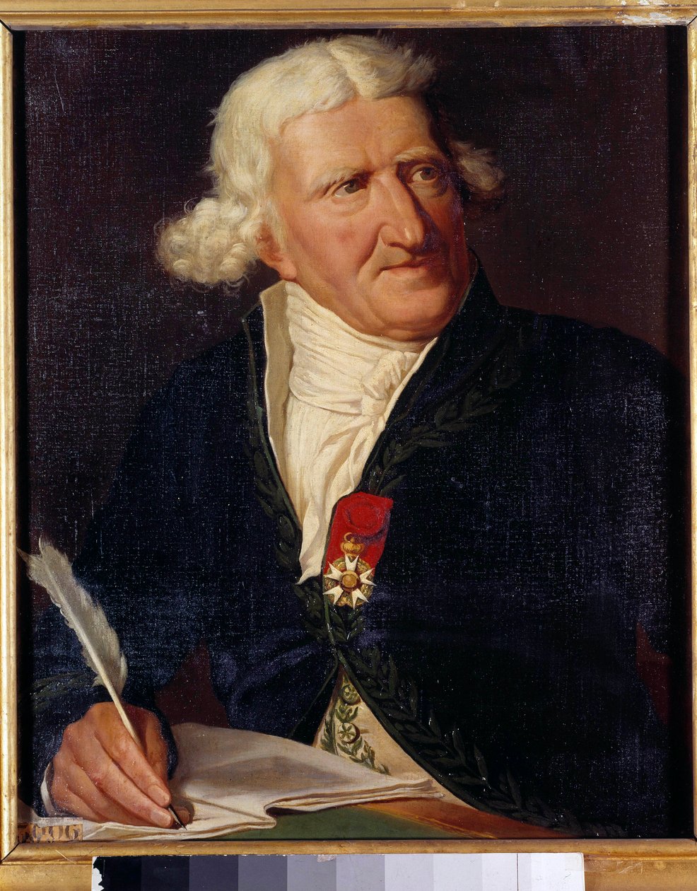Retrato de Antoine Augustin Parmentier (1737-1813), farmacêutico militar francês e agrónomo Pintura por Hippolyte-Isodore DupuisColson (1820-1862) 1857. Dim. 0,65x0,54 m. de Hippolyte Isidore Dupuis Colson