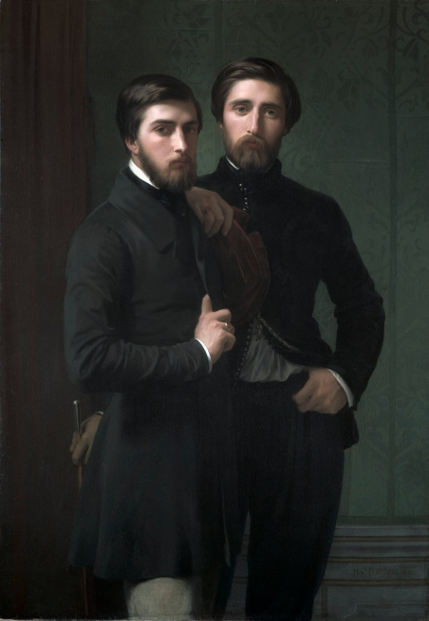 René-Charles Dassy e seu irmão Jean-Baptiste-Claude-Amédé Dassy, ​​1850. de Hippolyte Jean Flandrin
