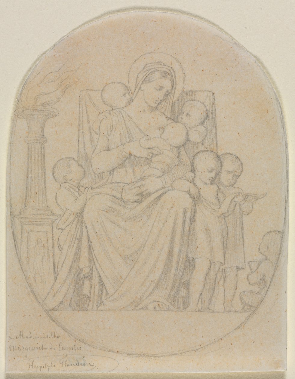 Santa Felicite e seus sete filhos de Hippolyte Jean Flandrin