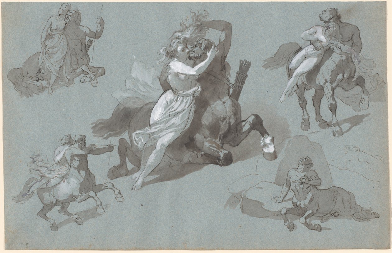 Nessus e Dejanira em Quatro Poses, e o Nessus Moribundo de Hippolyte Lalaisse
