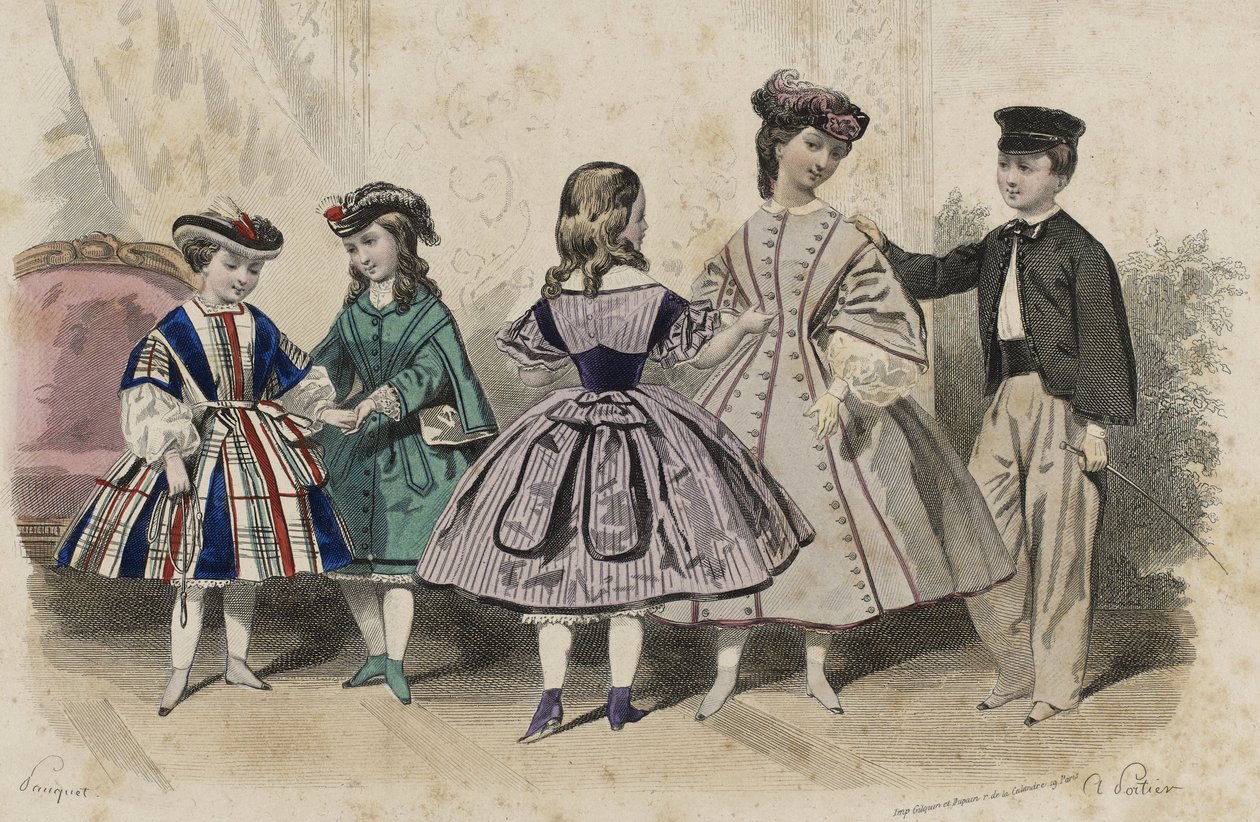Untitled, abril de 1861 (gravura colorida à mão) de Hippolyte Louis Pauquet