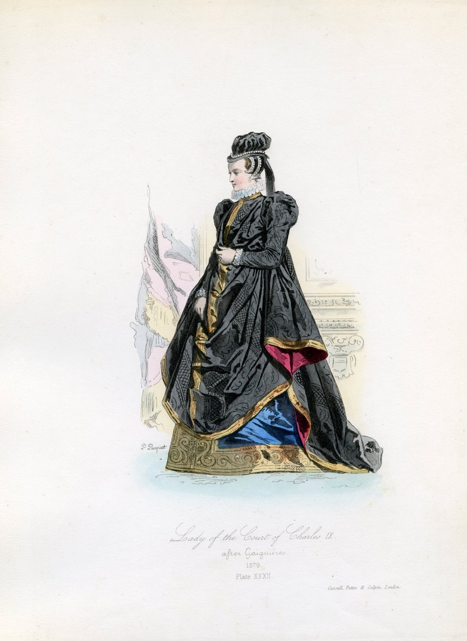 Senhora da Corte de Carlos IX de Hippolyte Louis and Polydore Pauquet