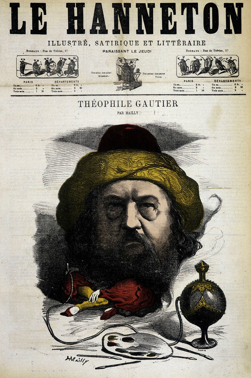 Théophile Gautier - por Mailly, em "Le Hanneton" de 05/09/1867 de Hippolyte Mailly