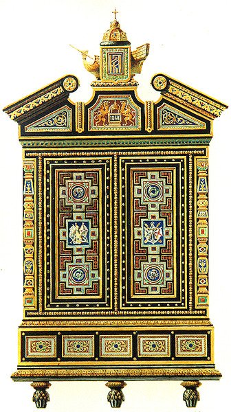 Design para um armário para uso no iate imperial Derzhava, de Alexandre II de Hippolyte Monighetti
