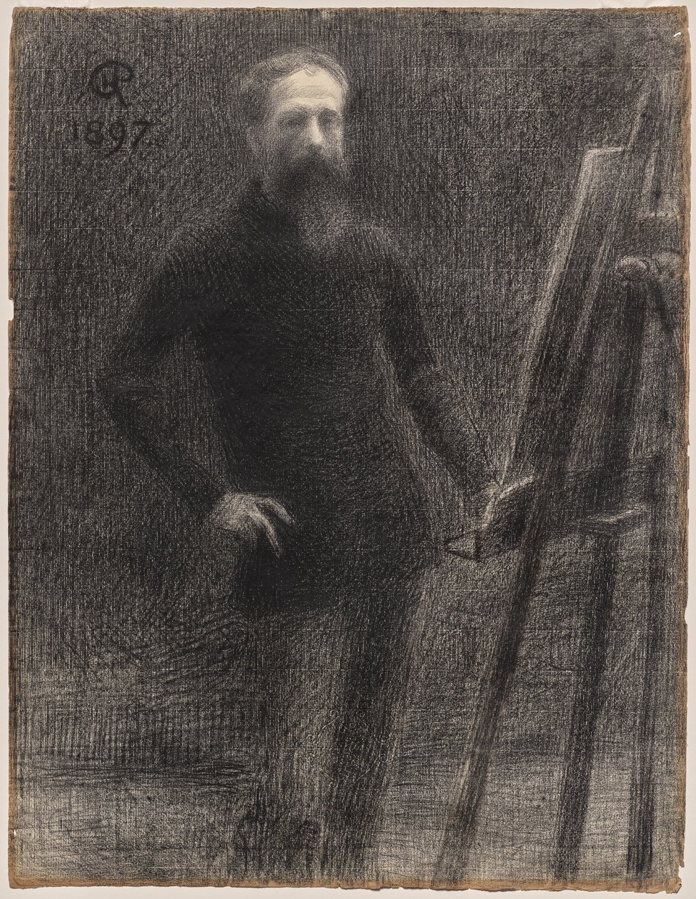Autorretrato no cavalete de Hippolyte Petitjean