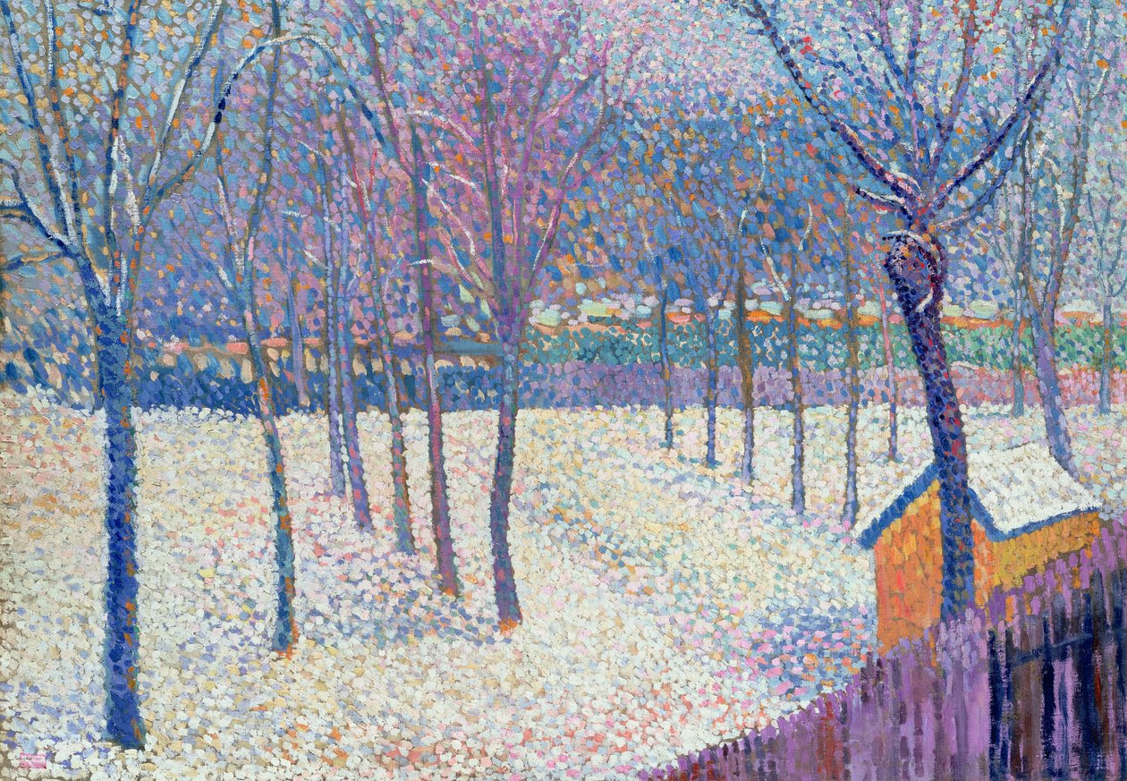 O pomar sob a neve de Hippolyte Petitjean
